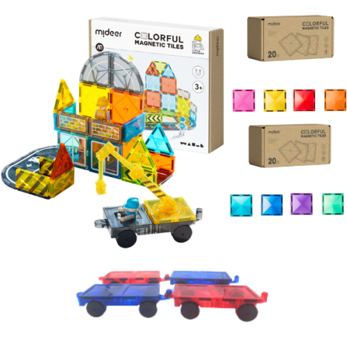 SET Bausatz „Baumeister“ 36 Teile + Magnetteile INSGESAMT 76 Teile + Chassis 4 Teile