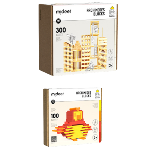 SET Blocks Holzbausatz + warme Farben 400 Teile