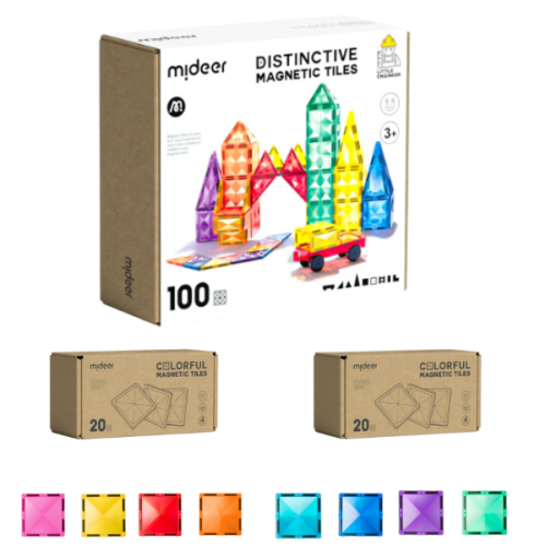 SET Bausatz 100 Teile + Magnetteile TOTAL 140 Teile