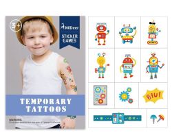 Tattoo für Kinder – Roboter – 12 Teile