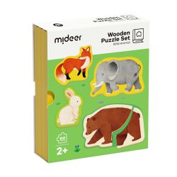 Tierpuzzle in einem Buch mit 18 Teilen